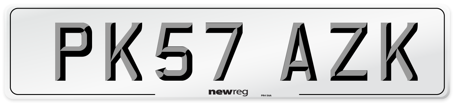 PK57 AZK Number Plate from New Reg